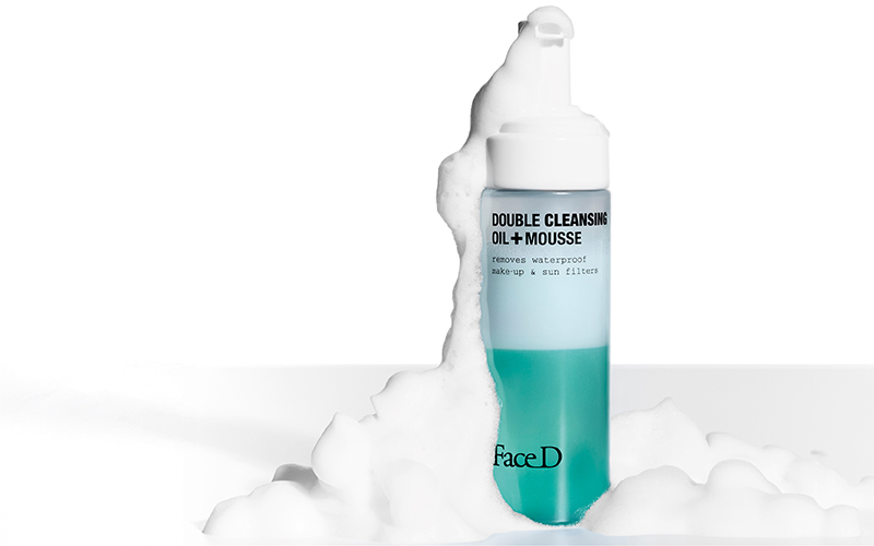 FaceD rivoluziona la detersione con il nuovo double cleansing oil + mousse