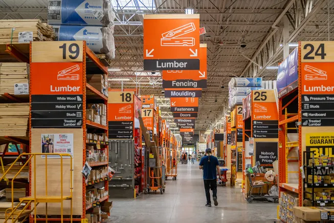 Home Depot benefits from fast delivery and well-stocked shelves